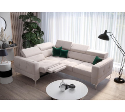 Rohová sedacia súprava TOSCANIA, relax s funkciou spania 185x250 - béžová, ľavá