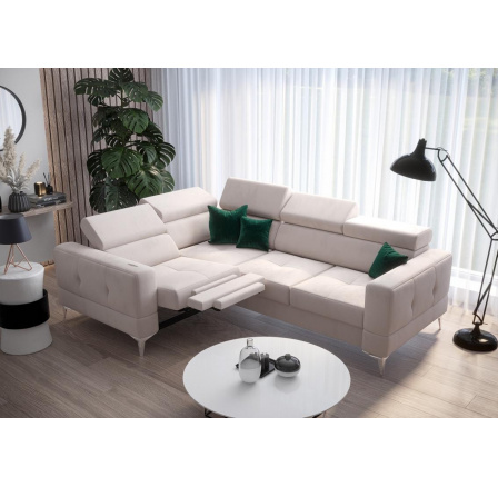 Rohová sedacia súprava TOSCANIA, relax s funkciou spania 185x250 - béžová, ľavá Rohová sedacia súprava TOSCANIA, relax s funkciou spania 185x250 - béžová, ľavá
