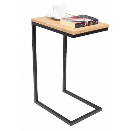 Odkladací stolík Loft – v rôznych farbách – Dub Lancelot, čierny mat Odkladací stolík Loft – v rôznych farbách – Dub Lancelot, čierny mat