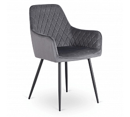 Stolička BRESSO Sivá Zamatová