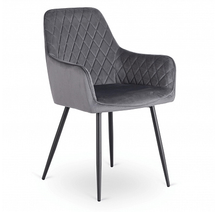 Stolička BRESSO Sivá Zamatová