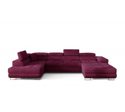 Rohová sedacia súprava v tvare U RODRIGO, ľavá, Mat Velvet 68