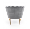 Kreslo AMORINITO, sivá/zlatá