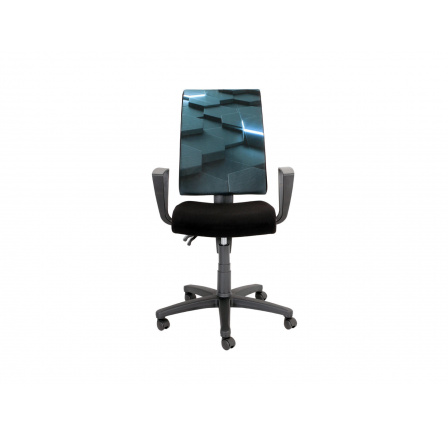virtuálna stolička PROXIMA, čierna/modrá