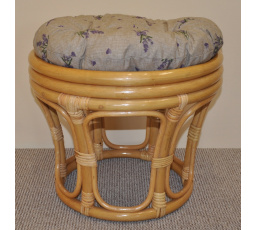 Poduška na ratanovú taburetku levanduľa - priemer 40 cm