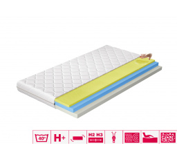 Matrac Termoelastická Simona 140x200 Hypoalergénny poťah Microfibre