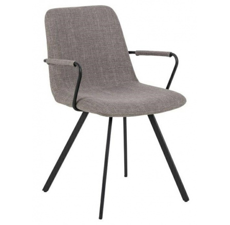 Kreslo s opierkami Selina sivé tmavé