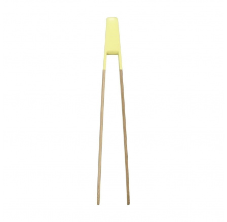 Bambusové kliešte na servírovanie s magnetom žlté