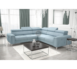 Rohová sedacia súprava ORION I s funkciou spania 255×255 cm - modrá, pravá