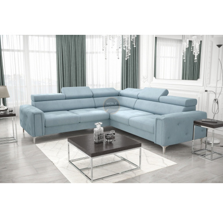 Rohová sedacia súprava ORION I s funkciou spania 255×255 cm - modrá, pravá Rohová sedacia súprava ORION I s funkciou spania 255×255 cm - modrá, pravá