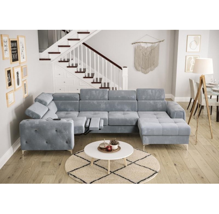 Rohová sedacia súprava ORION MAX III, relax s funkciou spania 165x320x190 cm - modrá, ľavá Rohová sedacia súprava ORION MAX III, relax s funkciou spania 165x320x190 cm - modrá, ľavá