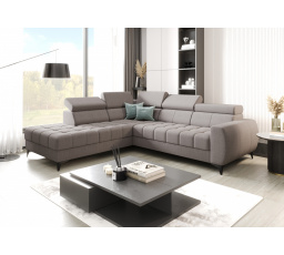Rohová sedacia súprava PORTO 225X255 cm - sivá, ľavá