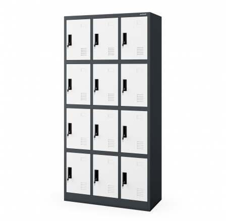 Kovová šatní skriňa BHP MARCIN, 900 x 1850 x 400 mm, antracitovo-biela Kovová šatní skriňa BHP MARCIN, 900 x 1850 x 400 mm, antracitovo-biela