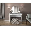 Toaletný stolík GLAMOUR 0501, biela / biely lesk