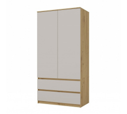 Šatníková skriňa Malvína 2S-90, dub artisan/kašmír