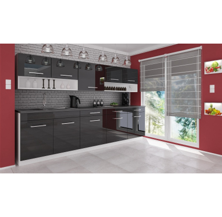 Kuchynská linka Devil 260 čierny lesk