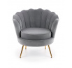 Kreslo AMORINITO, sivá/zlatá