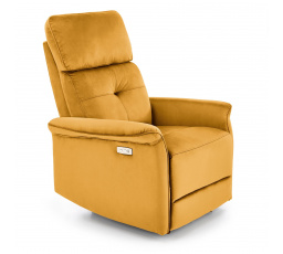 Polohovacie kreslo SEMIR s USB, Horčicová