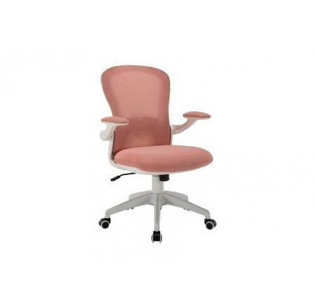Kancelárska stolička QUADRO 071-S - látka Ružová/plast Biela(OBRQ071RB=1PACK)Nosnosť 120 kg, kolekcia (S) (K150)