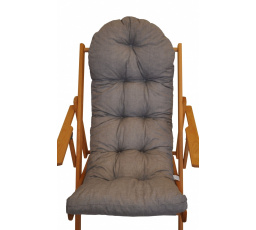 Vankúš pre polohovateľné kreslo látka sivé zvýraznenia