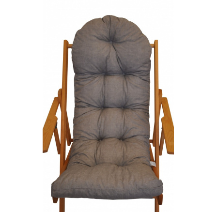 Vankúš pre polohovateľné kreslo látka sivé zvýraznenia