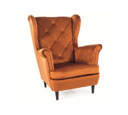 Kreslo LADY VELVET, Cinnamon Bluvel 4215/Wenge