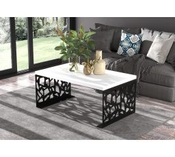 Konferenčný stolík SEMARA 100x60 Čierny+Biely