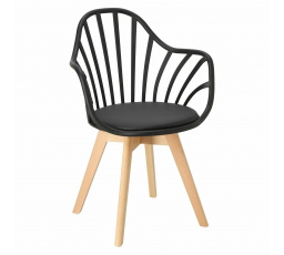 Kreslo Sirena s opierkami čierne