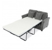 Rozkladacia pohovka s matracom, 2-miestna, poťah menčestrová sivá látka