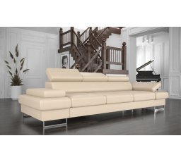 Sofa GALAXY III 300 cm prírodná koža - Krémová koža
