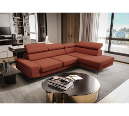 Rohová sedacia súprava MILANO I - tehlová, pravá