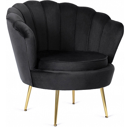 Kreslo ANGEL Čierny Zamatový