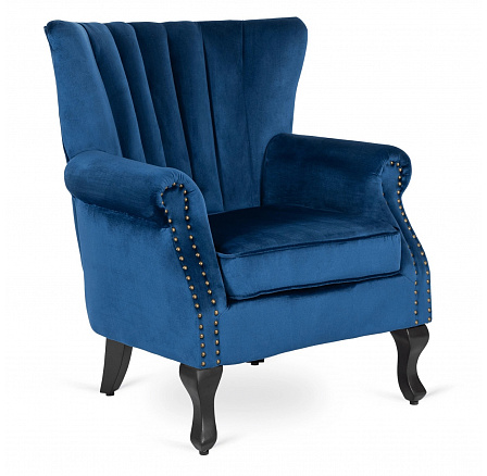 Kreslo MALLO Modrý Zamatový