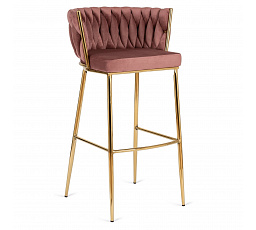 Barová stolička FLORES 2 Ružový Zamatový