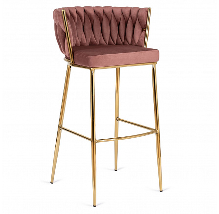 Barová stolička FLORES 2 Ružový Zamatový