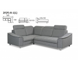 Rohová sedacia súprava GENEVA 1+R+2F, Royal Velvet Salvador