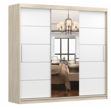 Šatní skriňa MULTI 23, Dub Sonoma/Biela