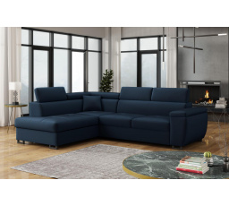 Rohová sedacia súprava Wiliam L tmavomodrá