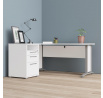Písací stôl OFFICE 80400/44, Biela/Silver grey