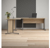 Rohový písací stôl OFFICE 80400/72, Dub sonoma/Silver grey