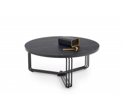 Konferenčný stôl ANTICA, čierny mramor/čierna