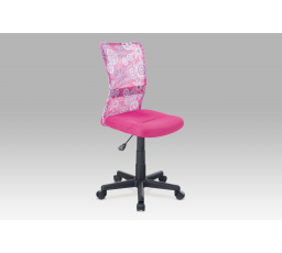 Kancelárska stolička, ružová sieťovina, plastový kríž, motív sieťoviny