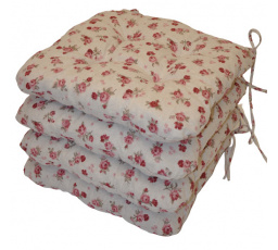 Sedadlo UNI s motívom ruže - sada 4 kusov