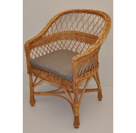 Kreslo Rudnik - vankúš sivý melír