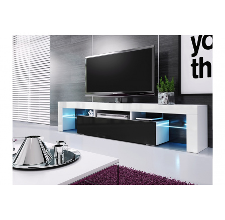 moderná TV skrinka Vera 190 cm - Čierny lesk moderná TV skrinka Vera 190 cm - Čierny lesk