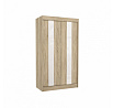 Šatní skriňa KAREN 120, Sonoma/White Lacobel