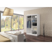 Posuvná skriňa so zrkadlom a LED osvetlením NICEA 120 Sonoma+Sonoma