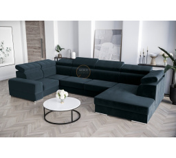 Rohová sedacia súprava ROYAL MAX I 210x375x185 - modrá, ľavá