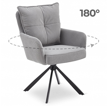 Otočná stolička CITY Sivá Manšestrová
