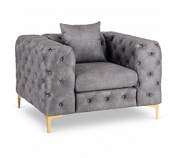 Kreslo SORRENTO 1S Sivé Zamatové